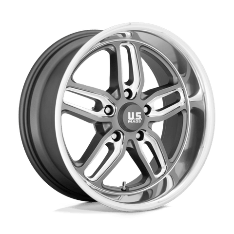 U129 CTEN Cast Aluminum Wheel in Matte Gunmetal Milled Finish from US Mags Wheels - View 2