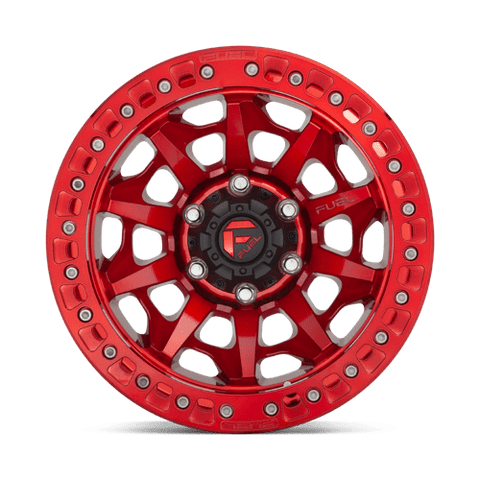 D113 Covert Beadlock Cast Aluminum Wheel in Candy Red Finish from Fuel Wheels - View 5