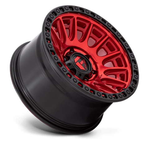 D834 Cycle Cast Aluminum Wheel in Candy Red with Black Ring Finish from Fuel Wheels - View 3