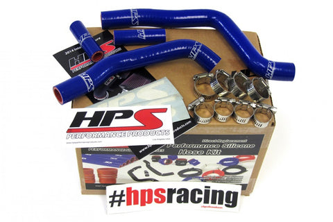 HPS Blue Reinforced Silicone Radiator Hose Kit for Kawasaki 03-08 KX125 2 Stroke