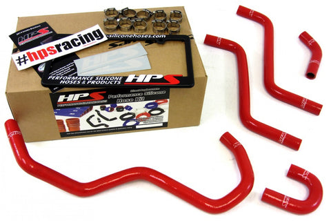 HPS Red Reinforced Silicone Radiator Hose Kit for Yamaha 04-07 YXR450 YXR660 Rhino