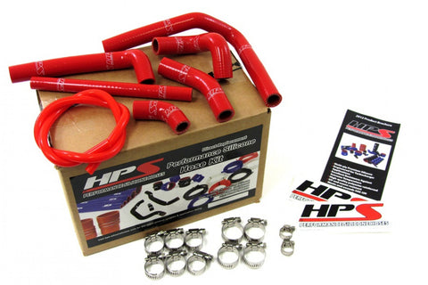 HPS Red Reinforced Silicone Radiator Hose Kit Coolant for Honda 02-07 CR250R 2 Stroke