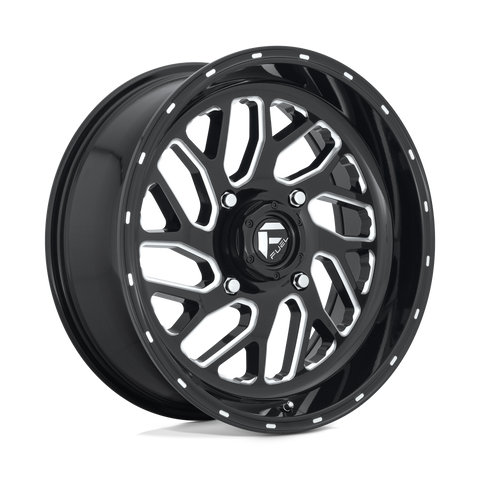 D581 Triton Cast Aluminum Wheel in Gloss Black Milled Finish from Fuel Wheels - View 1