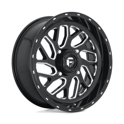 D581 Triton Cast Aluminum Wheel in Gloss Black Milled Finish from Fuel Wheels - View 2