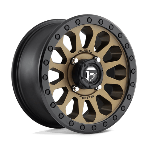 D600 Vector UTV Cast Aluminum Wheel in Matte Bronze with Black Bead Ring Finish from Fuel Wheels - View 2