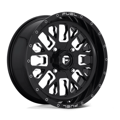 D611 Stroke Cast Aluminum Wheel in Gloss Black Milled Finish from Fuel Wheels - View 2