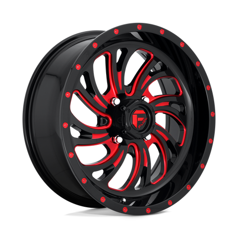 D642 Kompressor Cast Aluminum Wheel in Gloss Black Red Tinted Clear Finish from Fuel Wheels - View 1