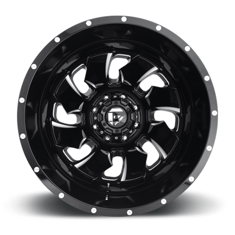 Fuel D574 Cleaver Cast Aluminum Wheel - Gloss Black Milled