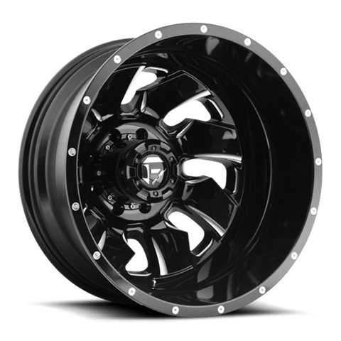 Fuel D574 Cleaver Cast Aluminum Wheel - Gloss Black Milled