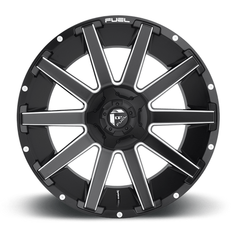 Fuel D616 Contra Cast Aluminum Wheel - Matte Black Milled