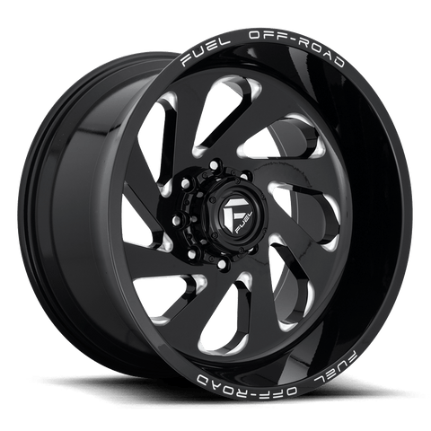 Fuel D637 Vortex Cast Aluminum Wheel - Gloss Black Milled