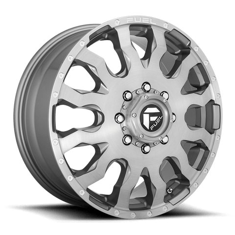 Fuel D693 Blitz Cast Aluminum Wheel - Brushed Gunmetal Tinted Clear