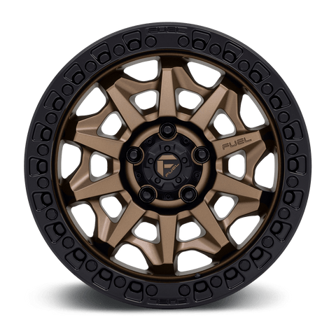 Fuel D696 Covert Cast Aluminum Wheel - Matte Bronze With Black Bead Ring