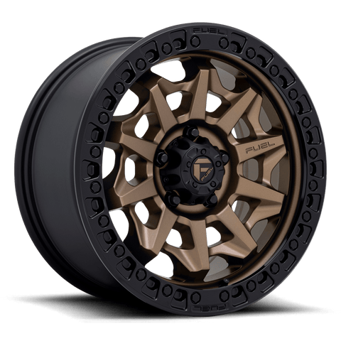 Fuel D696 Covert Cast Aluminum Wheel - Matte Bronze With Black Bead Ring