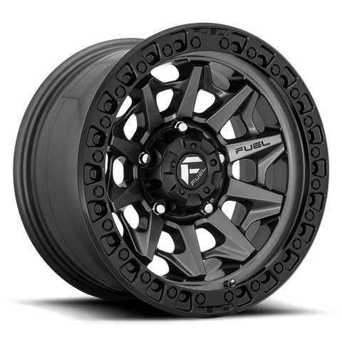 Fuel D716 Covert Cast Aluminum Wheel - Matte Gunmetal Black Bead Ring