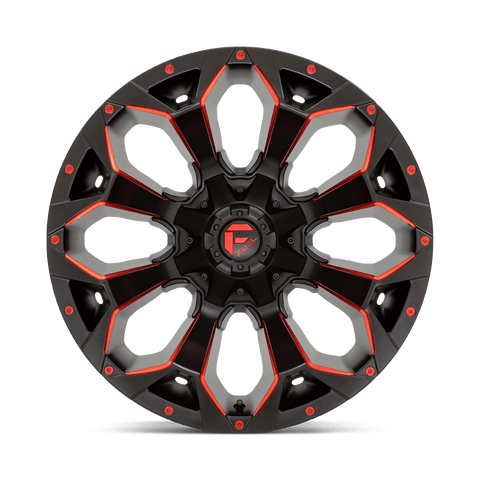 Fuel D787 Assault Cast Aluminum Wheel - Matte Black Red Milled