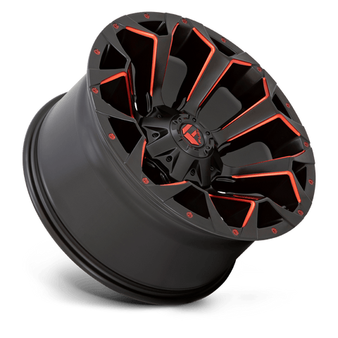 Fuel D787 Assault Cast Aluminum Wheel - Matte Black Red Milled