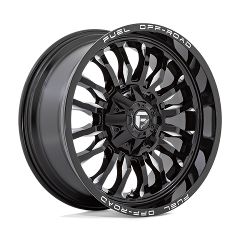 D795 ARC Cast Aluminum Wheel in Gloss Black Milled Finish from Fuel Wheels - View 1