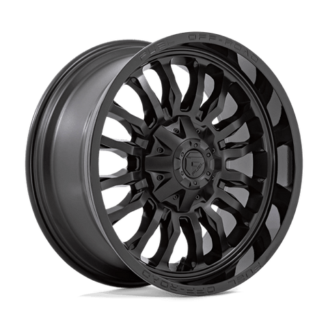 D796 ARC Cast Aluminum Wheel in Matte Black with Gloss Black Lip Finish from Fuel Wheels - View 2