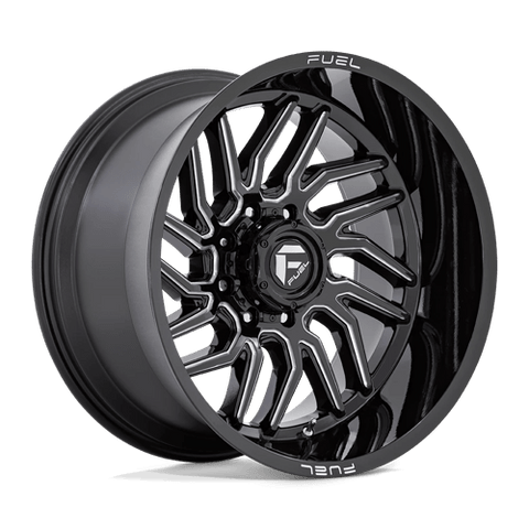 D807 Hurricane Cast Aluminum Wheel in Gloss Black Milled Finish from Fuel Wheels - View 2