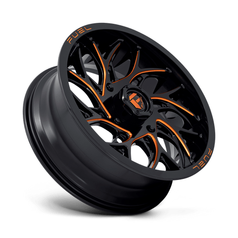 Fuel UTV D780 Runner UTV Cast Aluminum Wheel - Gloss Black Milled Orange