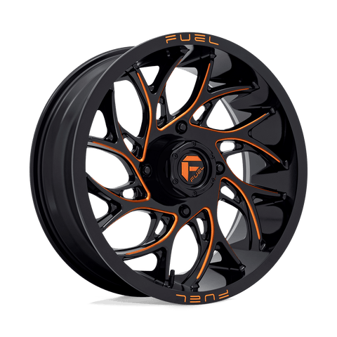 Fuel UTV D780 Runner UTV Cast Aluminum Wheel - Gloss Black Milled Orange