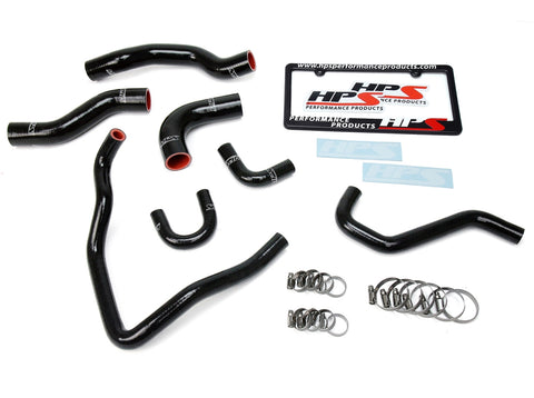 HPS Reinforced Black Silicone Radiator   Heater Hose Kit Coolant for Toyota 89-95 Pickup 22RE Non Turbo EFI LHD