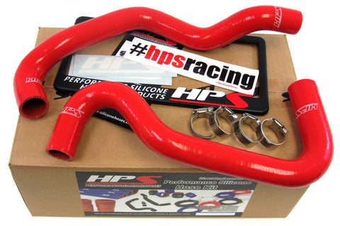 HPS Red Reinforced Silicone Radiator Hose Kit Coolant for Ford 11-13 Fiesta 1.6L