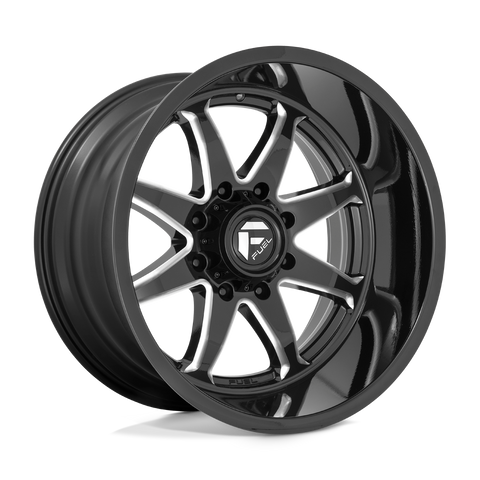 D749 Hammer Cast Aluminum Wheel in Gloss Black Milled Finish from Fuel Wheels - View 1