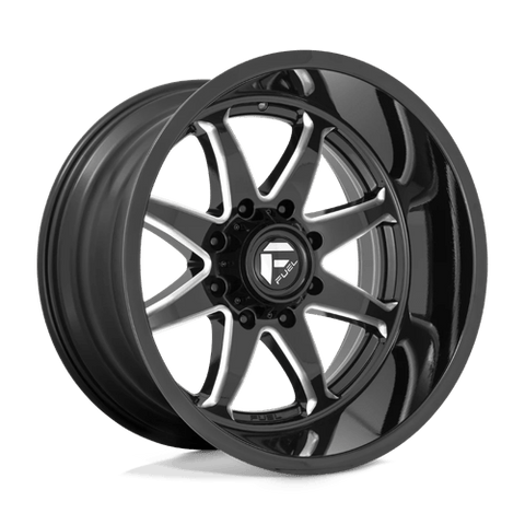 D749 Hammer Cast Aluminum Wheel in Gloss Black Milled Finish from Fuel Wheels - View 2