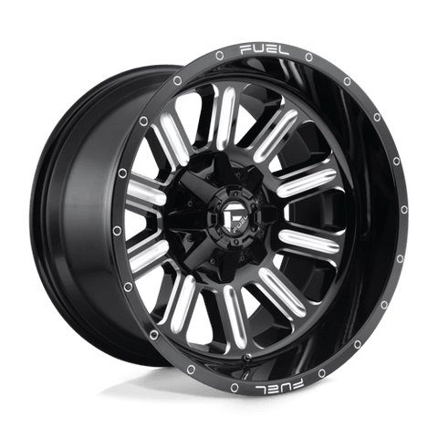 D620 Hardline Cast Aluminum Wheel in Gloss Black Milled Finish from Fuel Wheels - View 2