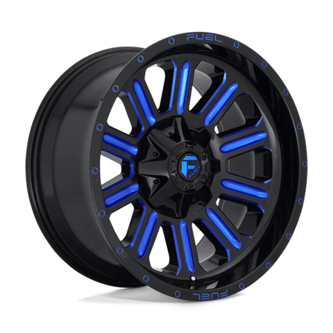 D646 Hardline Cast Aluminum Wheel in Gloss Black Blue Tinted Clear Finish from Fuel Wheels - View 2