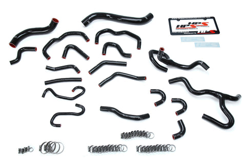 HPS Black Reinforced Silicone Radiator   Heater Hose Kit Coolant for Toyota 17-18 Land Cruiser 5.7L V8