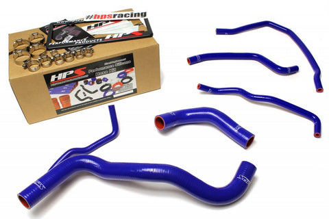 HPS Blue Silicone Radiator Hose 5pcs Complete Kit Coolant Bypass for Scion 11-15 tC