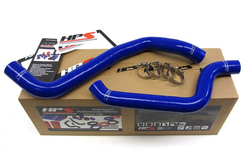 HPS Blue Reinforced Silicone Radiator Hose Kit Coolant for Mitsubishi 91-99 3000GT DOHC NA & Turbo