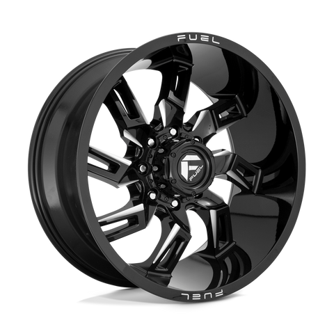 D747 Lockdown Cast Aluminum Wheel in Gloss Black Milled Finish from Fuel Wheels - View 1