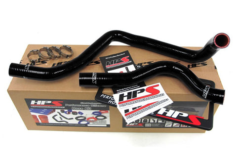 HPS Black Reinforced Silicone Radiator Hose Kit Coolant for Acura 97-01 Integra Type-R