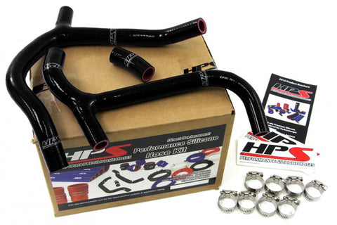 HPS Black Reinforced Silicone Radiator Hose Kit Coolant for Honda 09-12 CRF450R