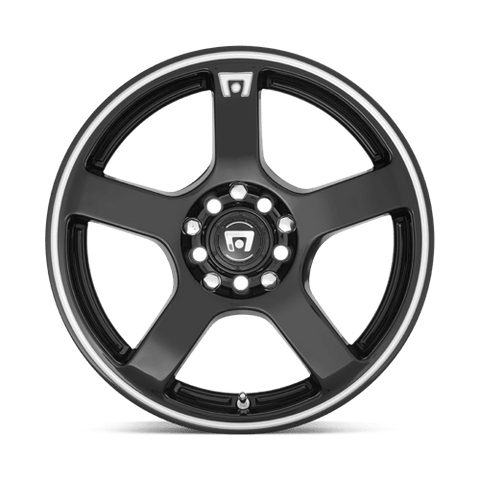 MR116 FS5 Cast Aluminum Wheel in Gloss Black Machined Flange Finish from Motegi Wheels - View 4