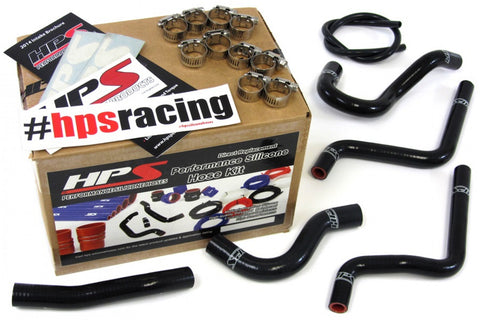 HPS Black Reinforced Silicone Radiator Hose Kit for Honda 03-04 CR125R 2 Stroke