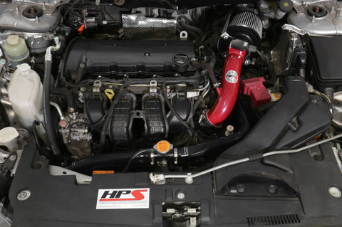 HPS Red Shortram Air Intake Kit   Heat Shield Cool Short Ram SRI 827-162R