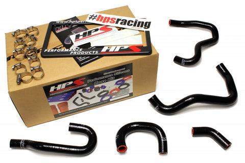 HPS Black Reinforced Silicone Heater Hose Kit for Honda 00-05 S2000