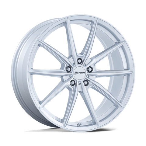 P4B Cast Aluminum Wheel in Gloss Silver Finish from Petrol Wheels - View 1