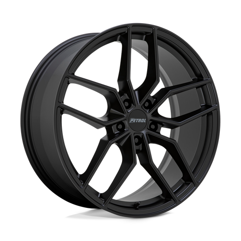 P5C Cast Aluminum Wheel in Matte Black Finish from Petrol Wheels - View 1