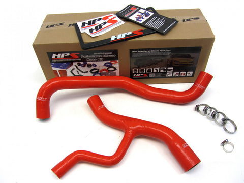 HPS Red Reinforced Silicone Radiator Hose Kit Coolant for Ford 02-04 Mustang GT