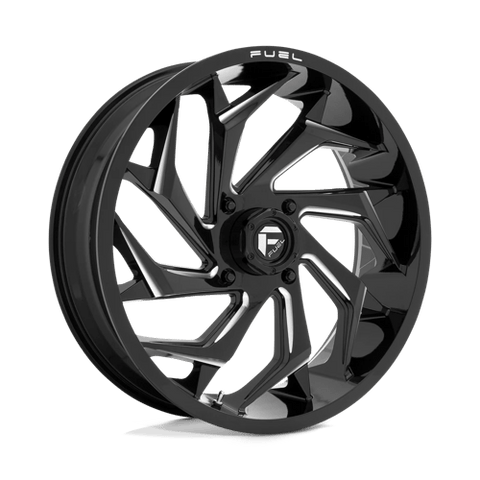 D753 Reaction Cast Aluminum Wheel in Gloss Black Milled Finish from Fuel Wheels - View 2