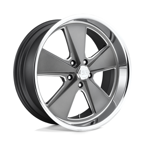 U120 Roadster Cast Aluminum Wheel in Matte Gunmetal Machined Finish from US Mags Wheels - View 1