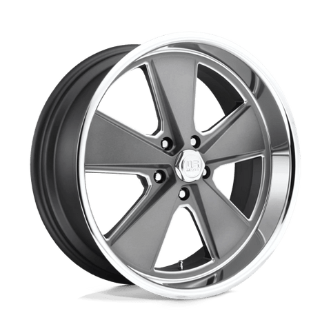 U120 Roadster Cast Aluminum Wheel in Matte Gunmetal Machined Finish from US Mags Wheels - View 2