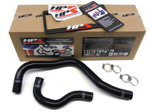 HPS Black Reinforced Silicone Radiator Hose Kit Coolant for Acura 90-93 Integra B18 B20