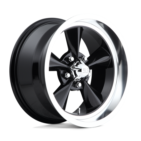 U107 Standard Cast Aluminum Wheel in Gloss Black Finish from US Mags Wheels - View 1